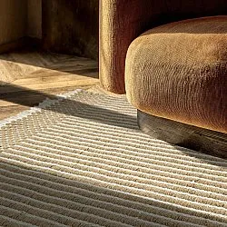 Uldtæppe - Arbil (beige/hvid)