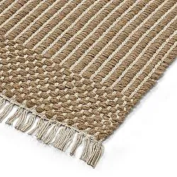 Uldtæppe - Arbil (beige/hvid)
