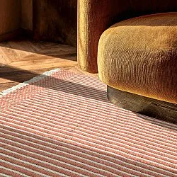 Uldtæppe - Arbil (terracotta/hvid)