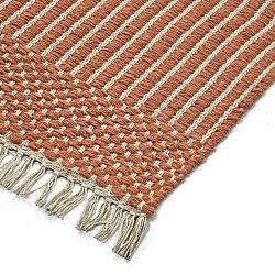 Uldtæppe - Arbil (terracotta/hvid)