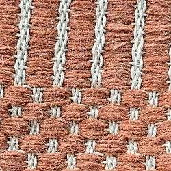 Uldtæppe - Arbil (terracotta/hvid)