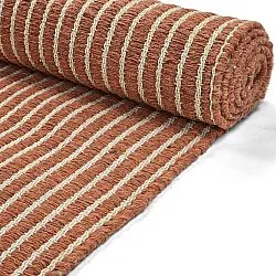 Uldtæppe - Arbil (terracotta/hvid)