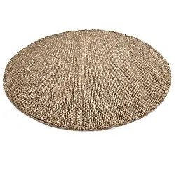 Rundt tæppe - Avafors Wool Bubble (lysebrun/hvid)