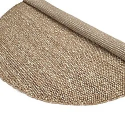 Rundt tæppe - Avafors Wool Bubble (lysebrun/hvid)