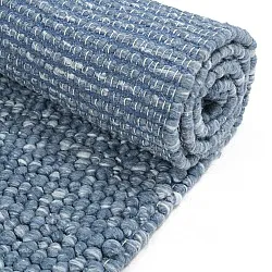Uldtæppe - Avafors Wool Bubble (marineblå/creme)