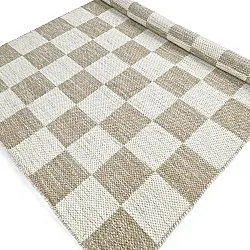 Uldtæppe - Dundee (beige/hvid)