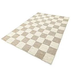 Uldtæppe - Dundee (beige/hvid)