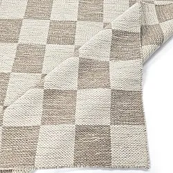 Uldtæppe - Dundee (beige/hvid)