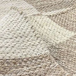 Uldtæppe - Dundee (beige/hvid)