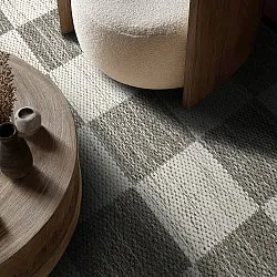 Uldtæppe - Dundee (grå/hvid)