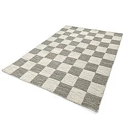 Uldtæppe - Dundee (grå/hvid)