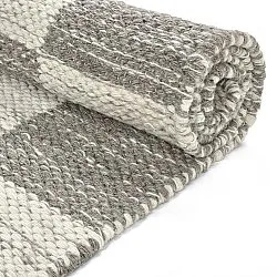 Uldtæppe - Dundee (grå/hvid)