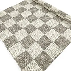 Uldtæppe - Dundee (grå/hvid)