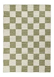 Uldtæppe - Dundee (grøn/hvid)