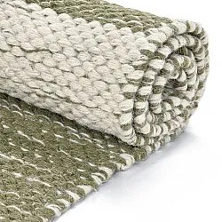 Uldtæppe - Dundee (grøn/hvid)