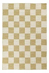 Uldtæppe - Dundee (gul/hvid)