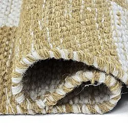 Uldtæppe - Dundee (gul/hvid)