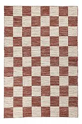 Uldtæppe - Dundee (rød/hvid)