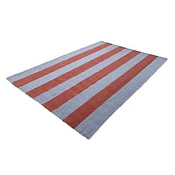 Uldtæppe - Garine (blå/rød)