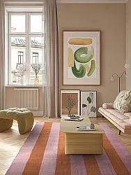 Uldtæppe - Garine (orange/pink)