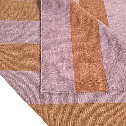 Uldtæppe - Garine (orange/pink)