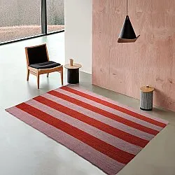 Uldtæppe - Garine (pink/rød)