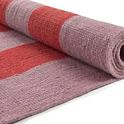 Uldtæppe - Garine (pink/rød)