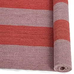 Uldtæppe - Garine (pink/rød)