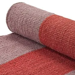 Uldtæppe - Garine (pink/rød)