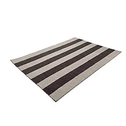 Uldtæppe - Garine (sort/beige)