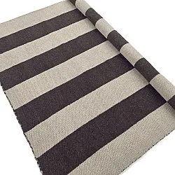 Uldtæppe - Garine (sort/beige)