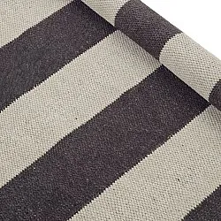 Uldtæppe - Garine (sort/beige)
