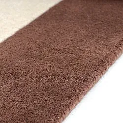 Uldtæppe - Gaya Hand Tufted Wool Premium (creme/brun)