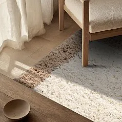 Uldtæppe - Khenifra Handknot Wool Premium (creme/beige)