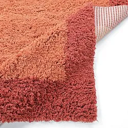 Uldtæppe - Khenifra Handknot Wool Premium (orange/rød)