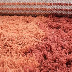 Uldtæppe - Khenifra Handknot Wool Premium (orange/rød)