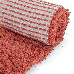 Uldtæppe - Khenifra Handknot Wool Premium (orange/rød)