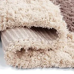 Uldtæppe - Khenifra Handknot Wool Premium (taupe/creme)