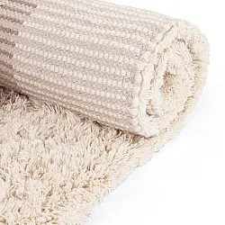 Uldtæppe - Khenifra Handknot Wool Premium (taupe/creme)