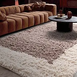 Uldtæppe - Khenifra Handknot Wool Premium (taupe/creme)