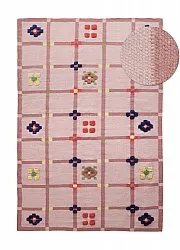 Uldtæppe - Lausanne Flatweave Tufted Premium (lyserød)