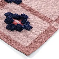 Uldtæppe - Lausanne Flatweave Tufted Premium (lyserød)