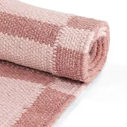 Uldtæppe - Lausanne Flatweave Tufted Premium (lyserød)
