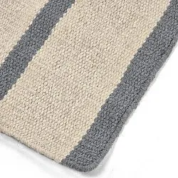 Uldtæppe - Luton (faded denim/hvid)