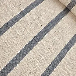 Uldtæppe - Luton (faded denim/hvid)