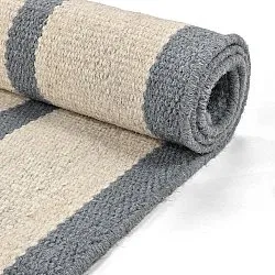 Uldtæppe - Luton (faded denim/hvid)