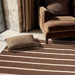 Uldtæppe - Luton (natur/dyb taupe)