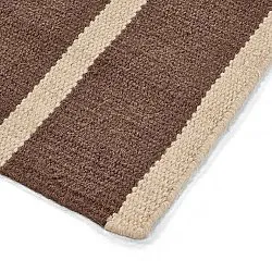 Uldtæppe - Luton (natur/dyb taupe)