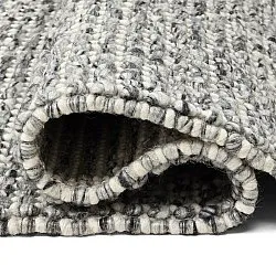 Uldtæppe - Mesra (grå/hvid)