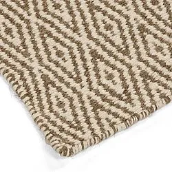 Uldtæppe - Monastir (brun/hvid)